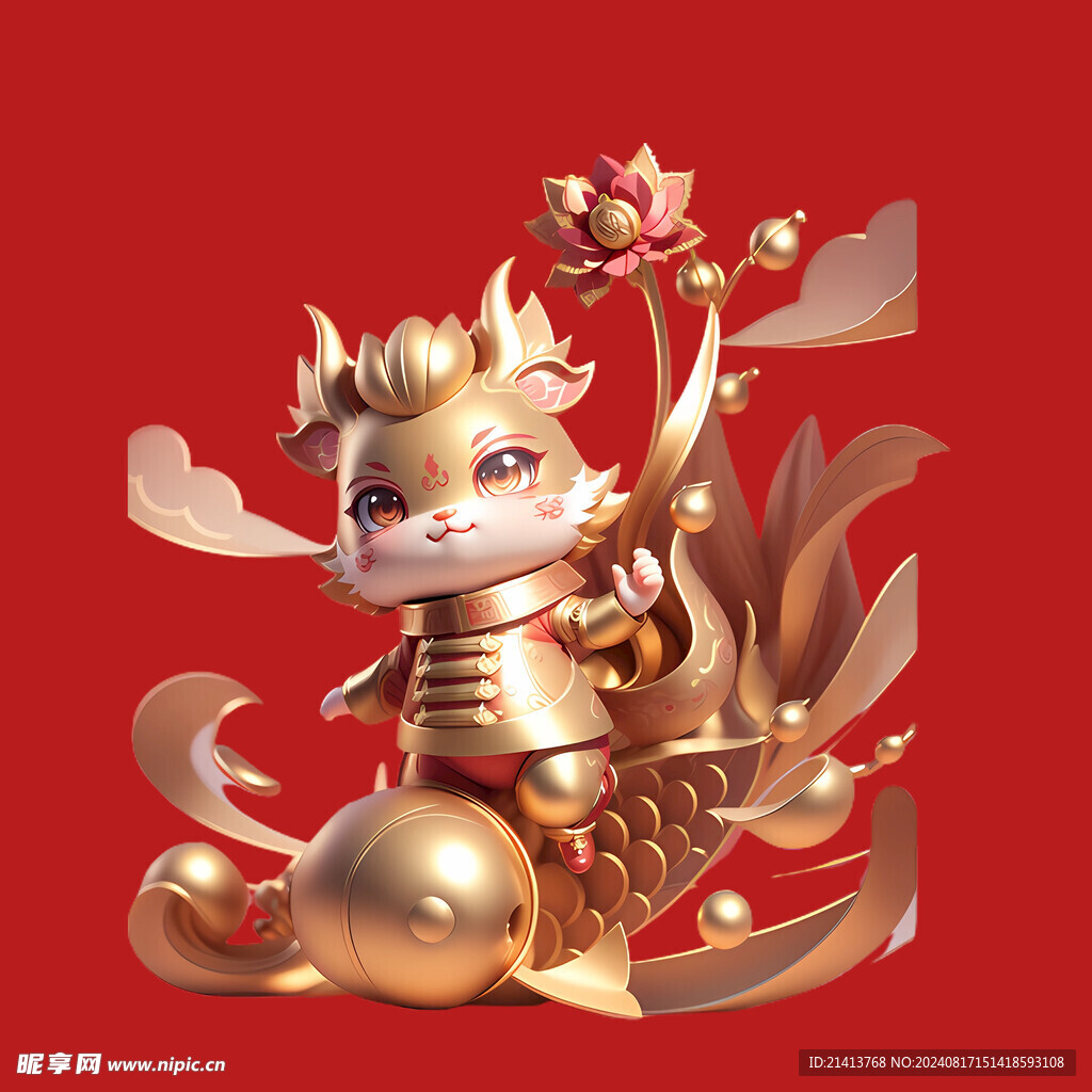 手绘卡通小龙