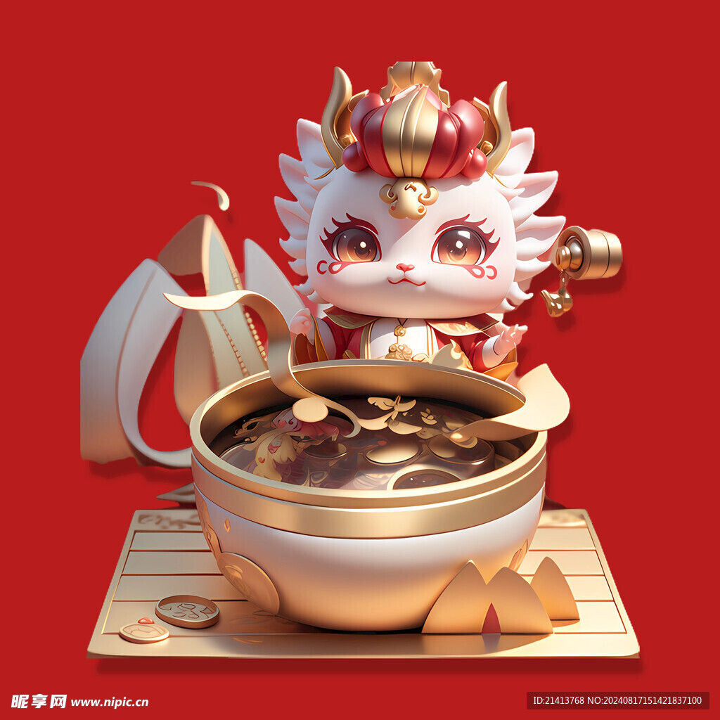 手绘卡通小龙