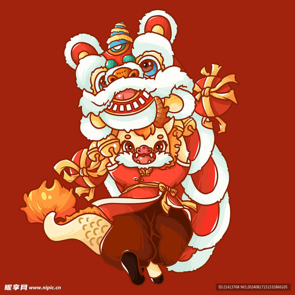 手绘卡通小龙