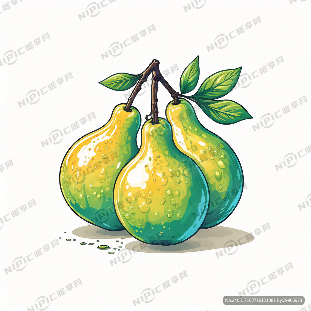 秋月梨 矢量文件  真实 潮流