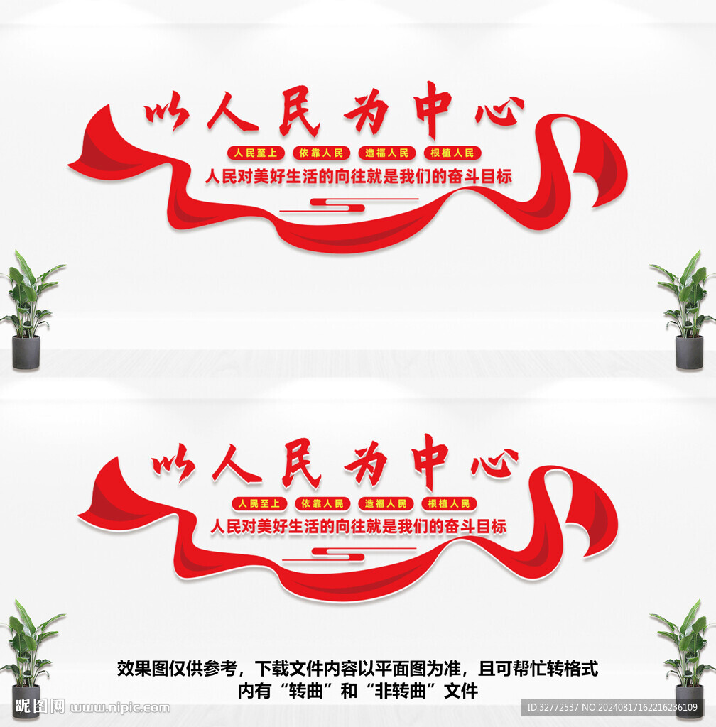 以人民为中心文化墙