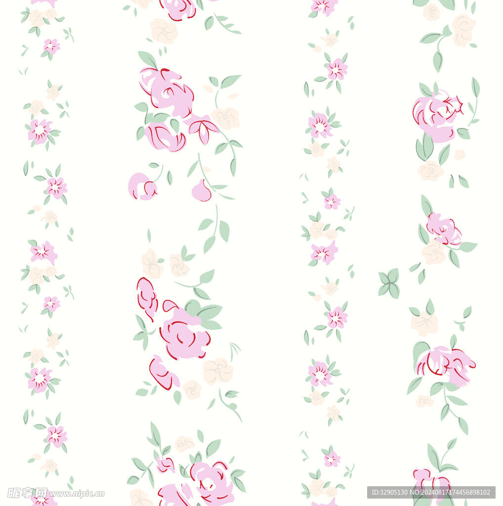 小碎花   条形  矢量花
