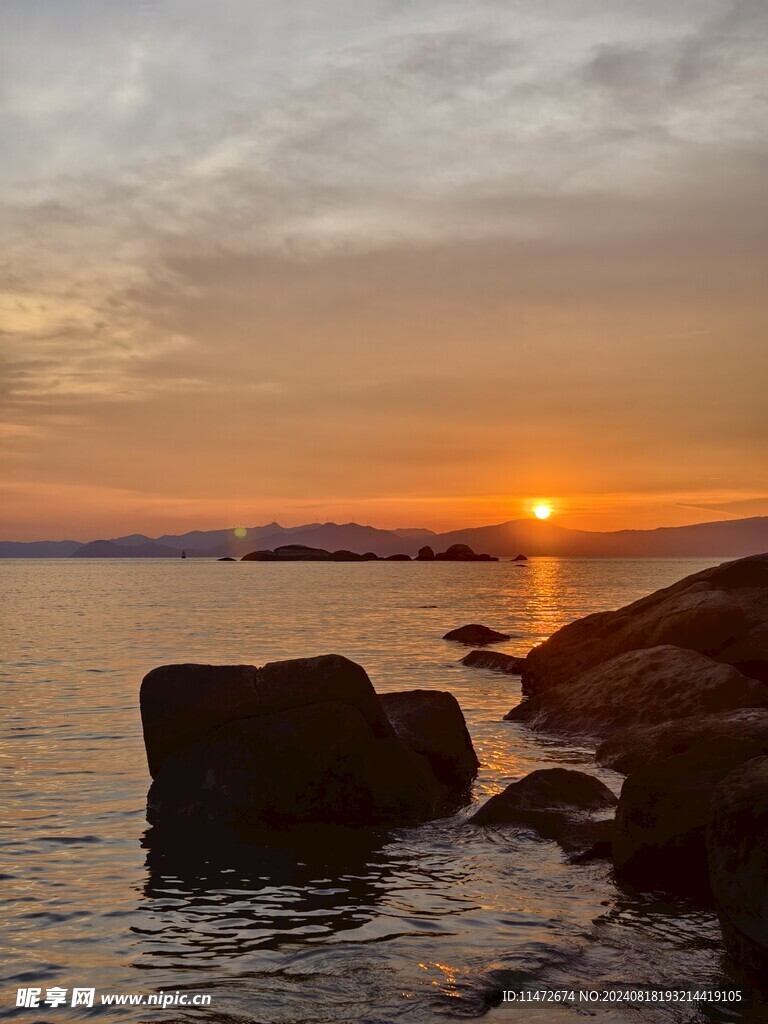 海边日落