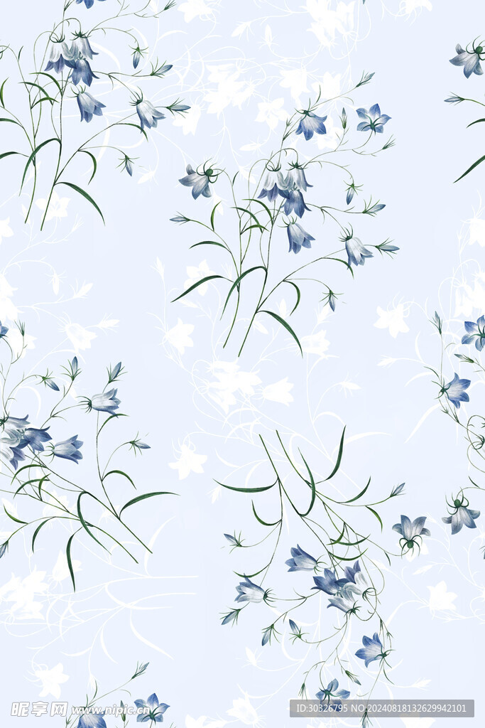 手绘乱花