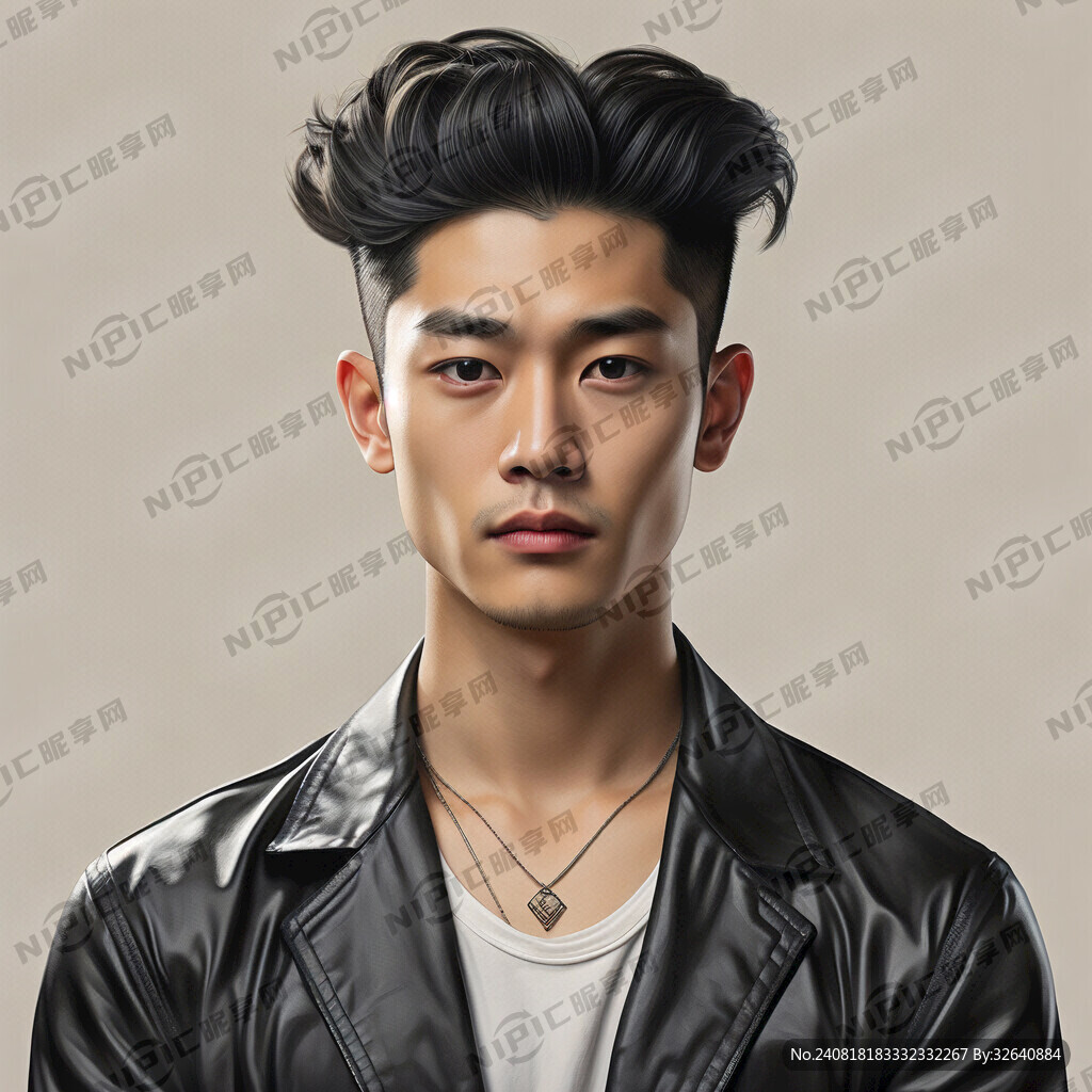 写实照片 帅哥 三七分发型