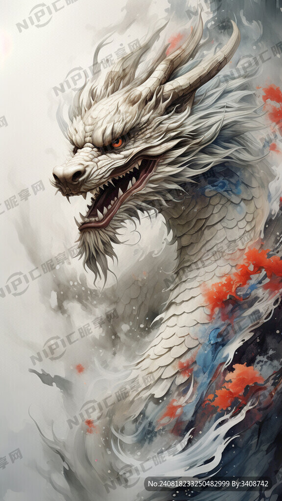 中国龙 毛发精致 3D 立体