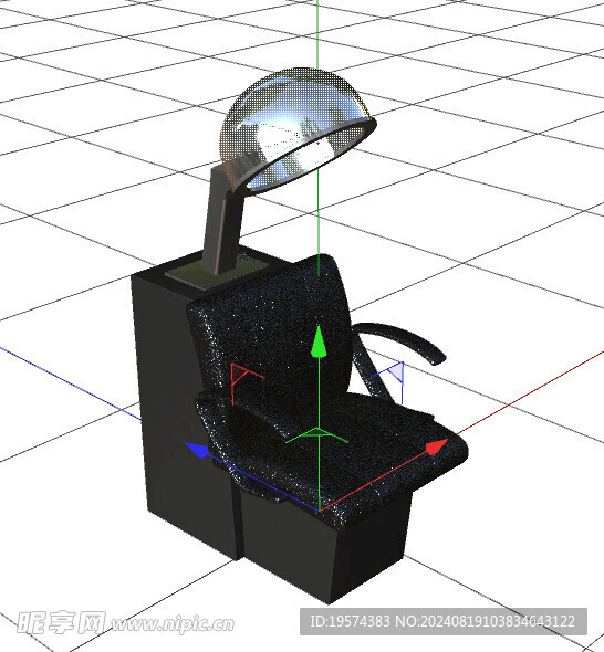 C4D模型 理发店