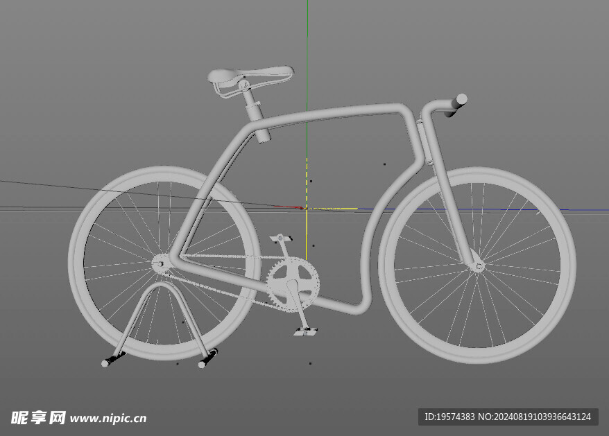 C4D模型 自行车