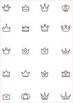 icon图标黑白线皇冠