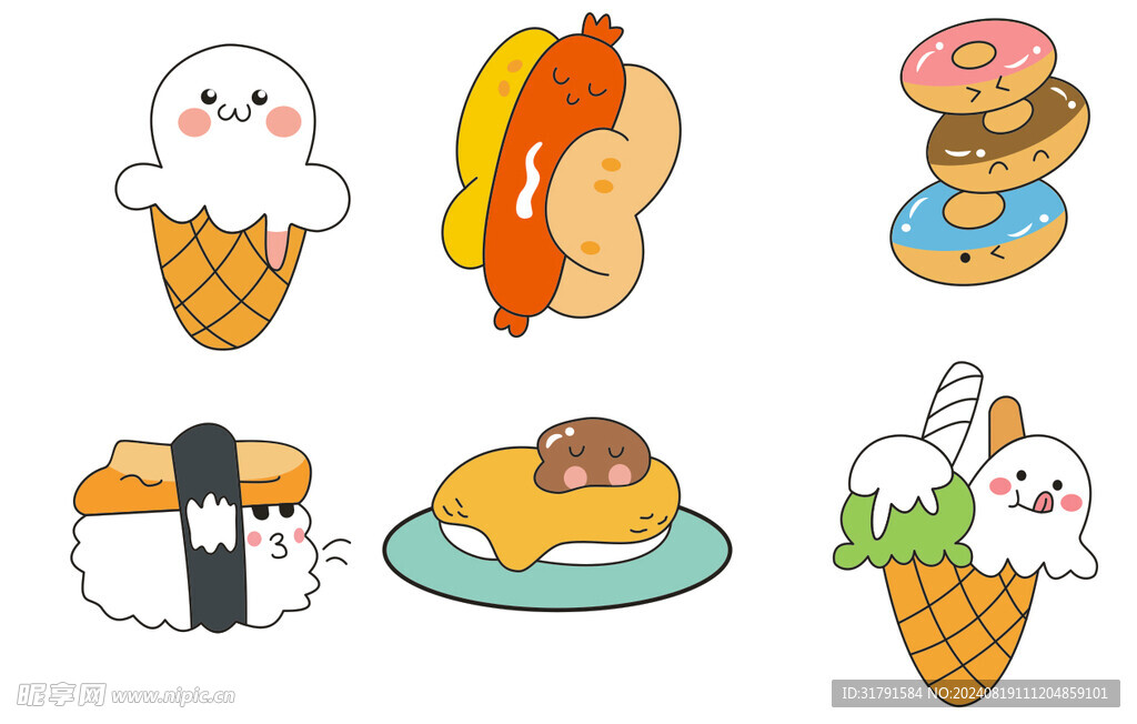 快餐食品失量图
