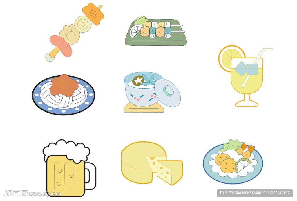 快餐食品失量图