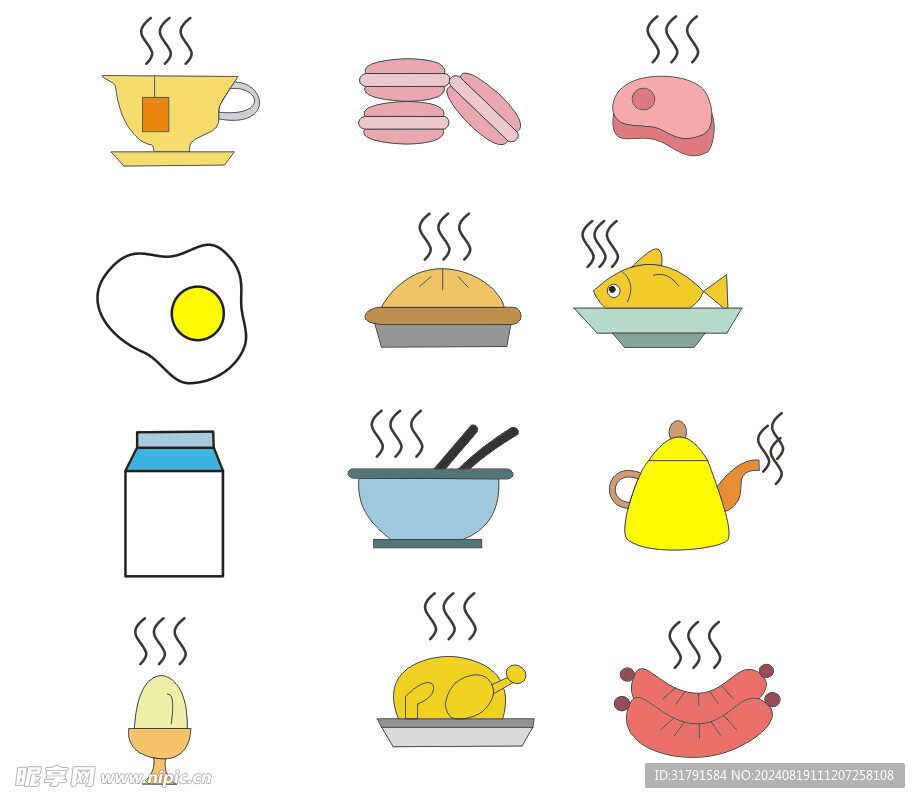 快餐食品失量图