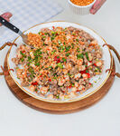 泰国菜猪肉碎辣炒虾仁饭