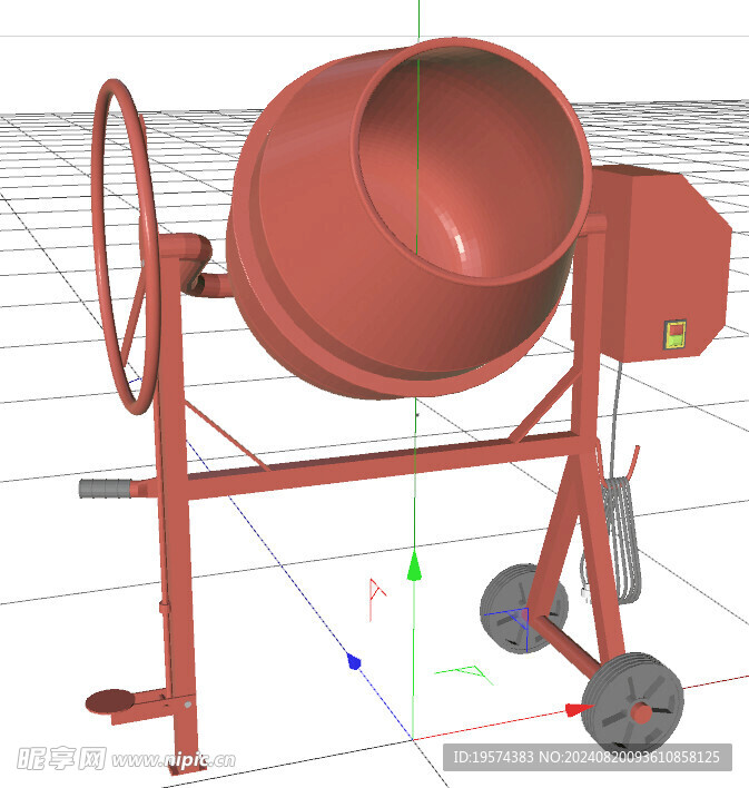 C4D模型 翻斗