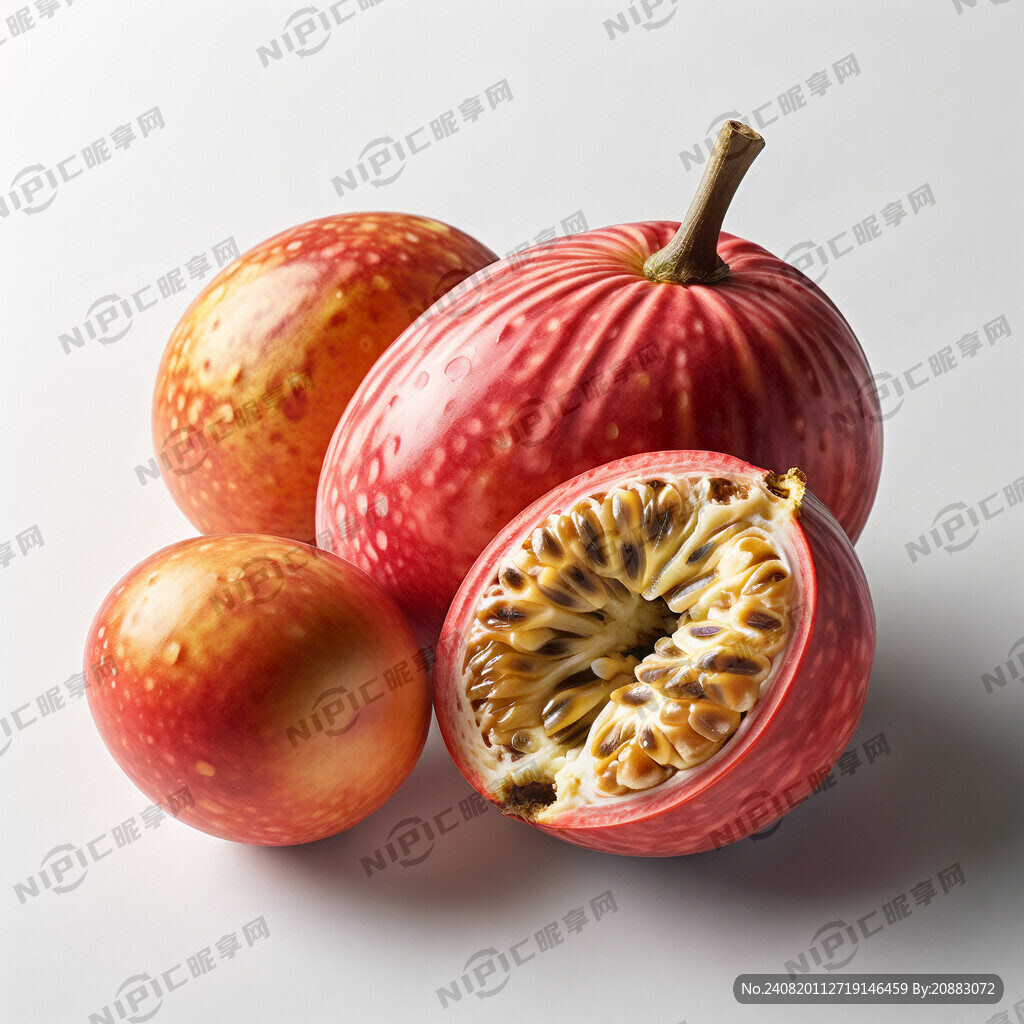 百香果整个 白色背景