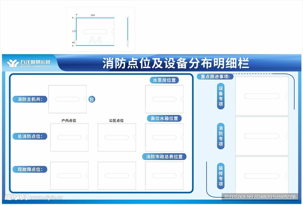 园区消防点位及设备信息公示栏