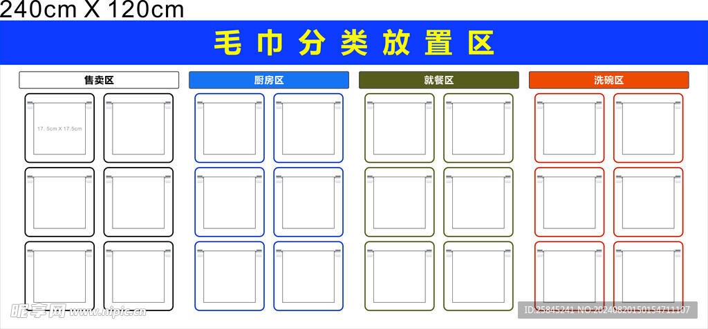 毛巾分类放置区