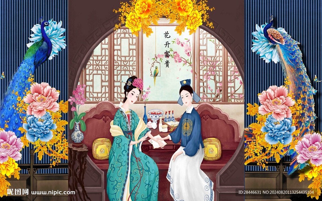 新中式背景墙