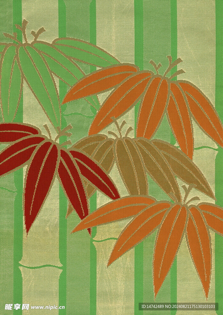 树叶刺绣