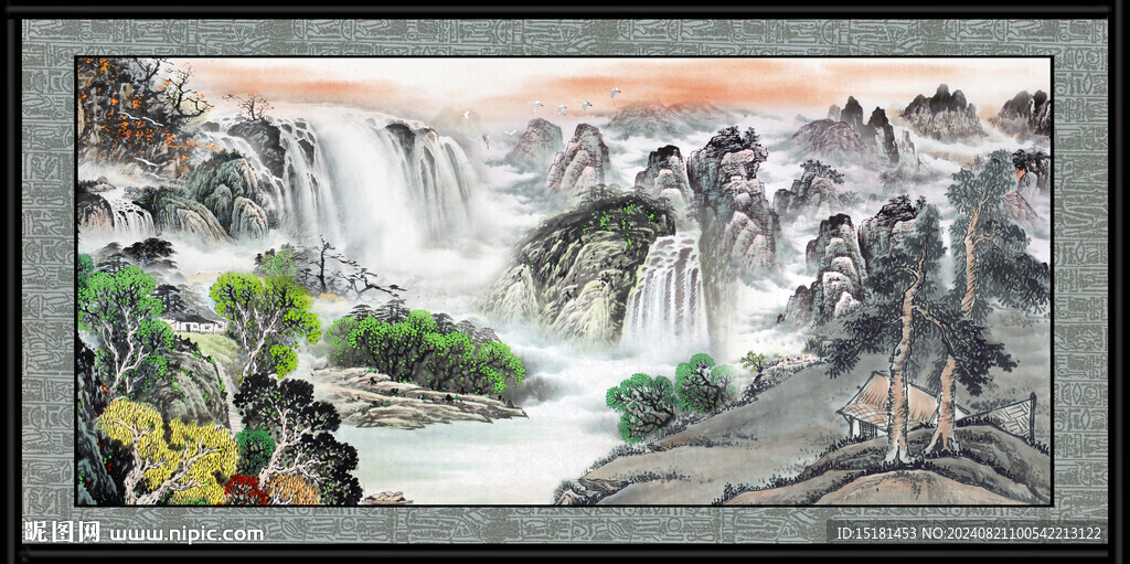 客厅山水画 