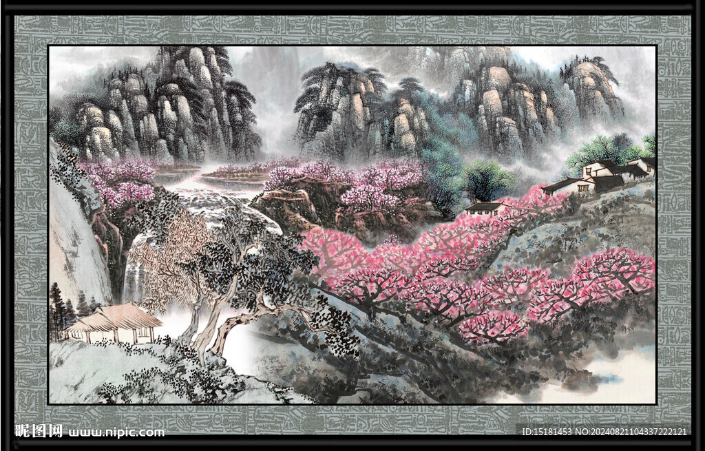 国画山水画 