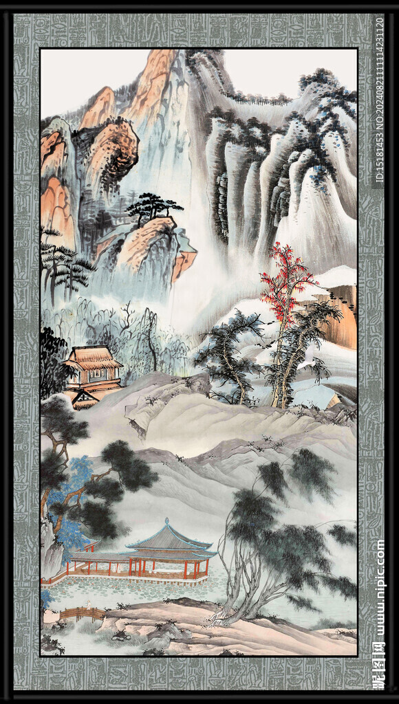 国画山水画 