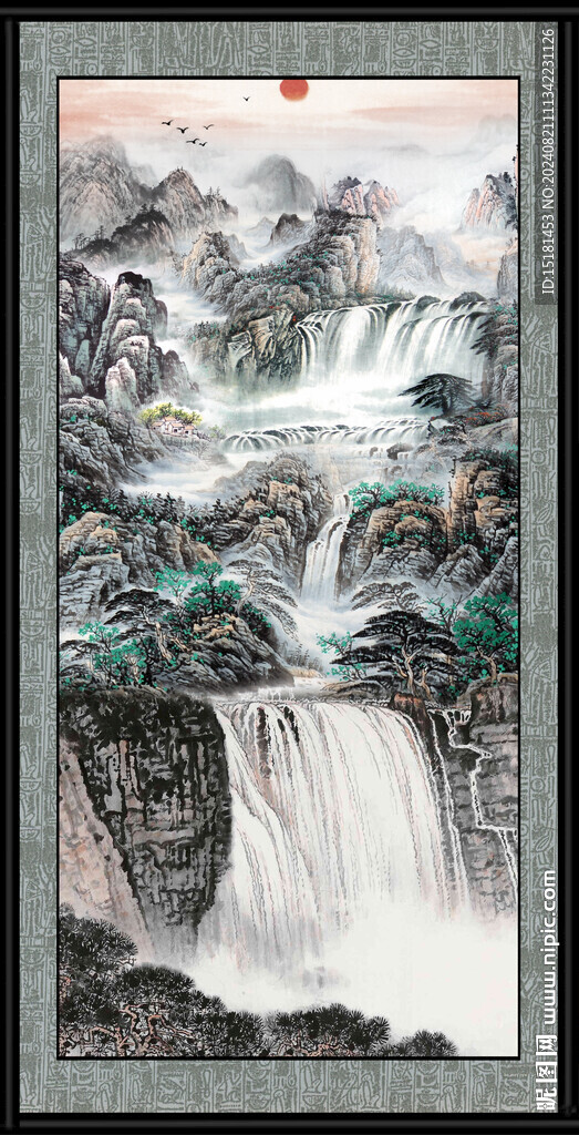 国画山水画 
