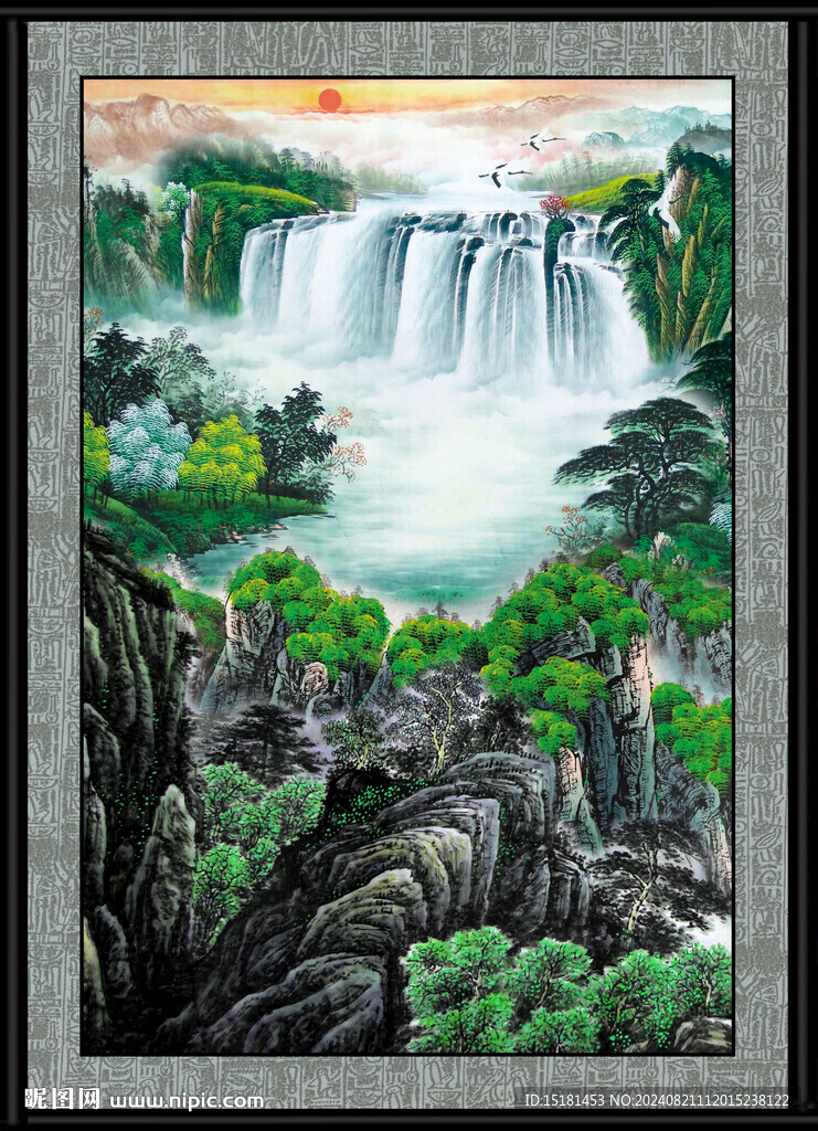 国画山水画 