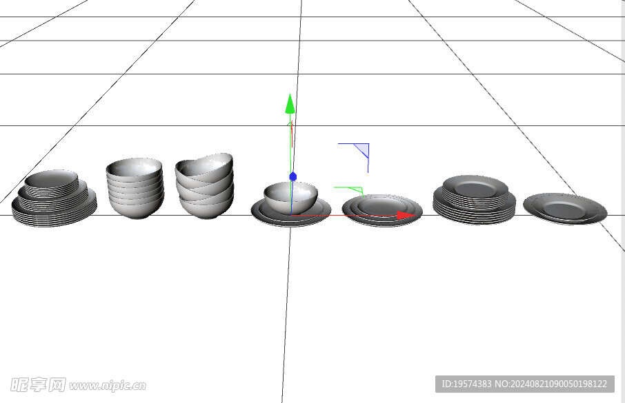 C4D模型 餐具