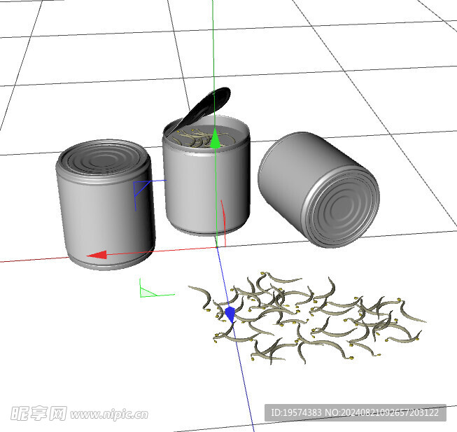 C4D模型 罐头