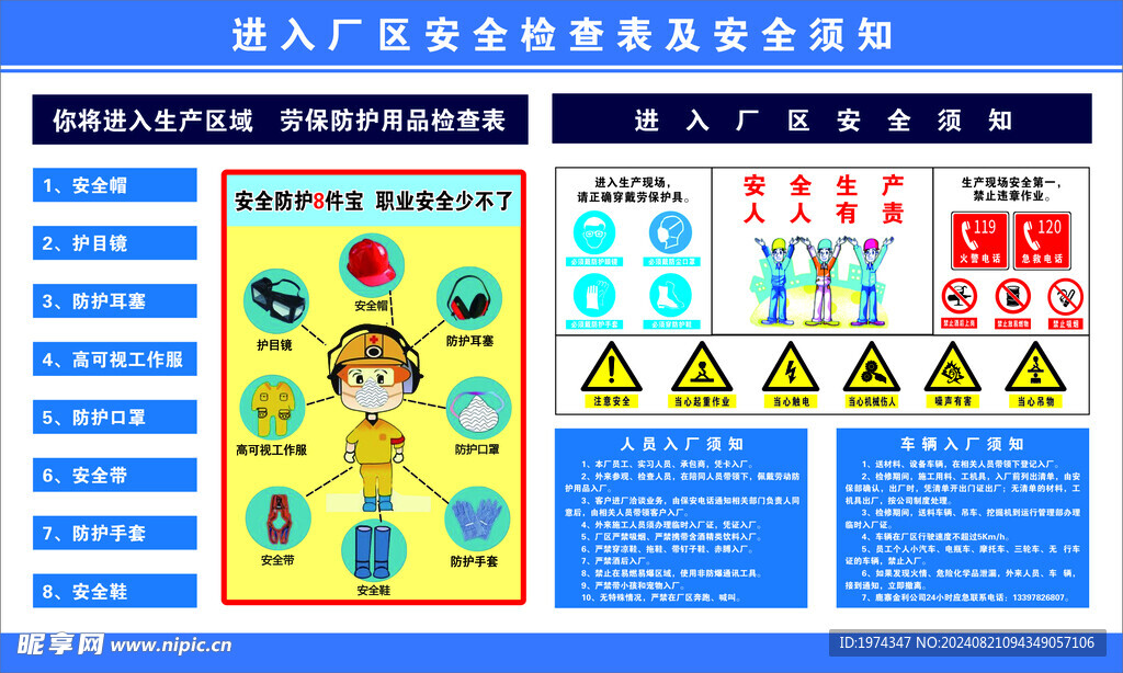 进入厂区安全检查表及安全须知