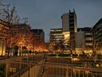  杭州天目里景观夜景栏杆