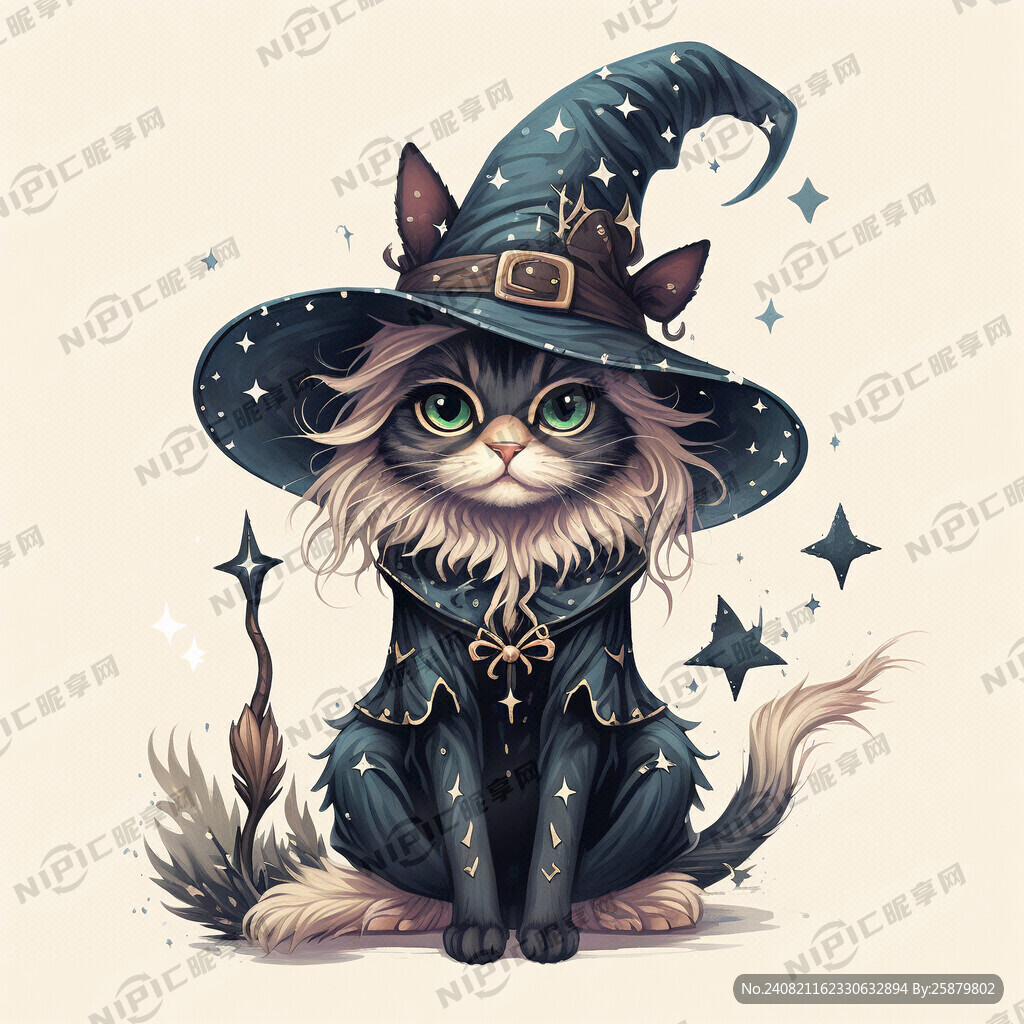 可爱女巫猫