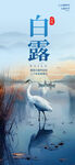 简约白露海报