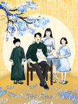 中秋节家人团圆海报