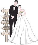 婚礼人形迎宾牌
