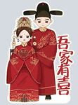 婚礼人形迎宾牌