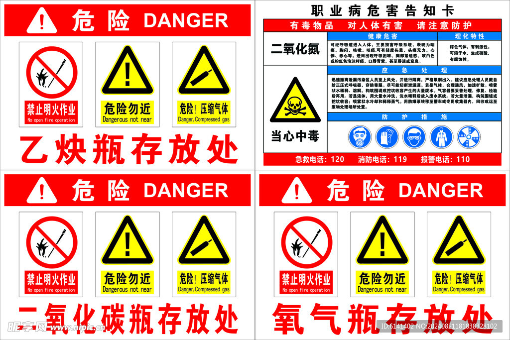 二氧化氮职业病危害告知卡