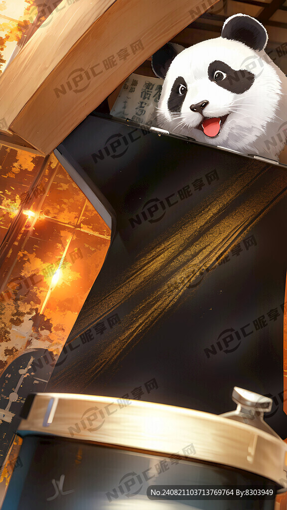 熊猫打架子鼓