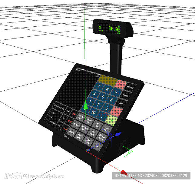 C4D模型 收银机
