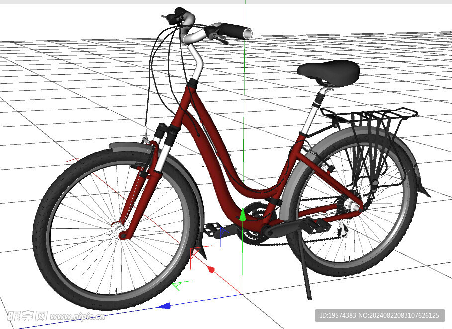 C4D模型 自行车