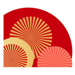 红色弧形