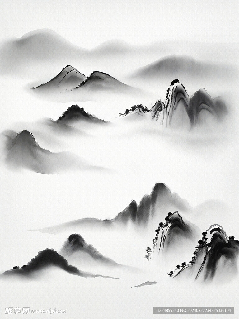 山水水墨画