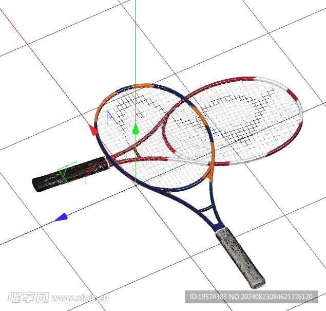 C4D模型 网球拍