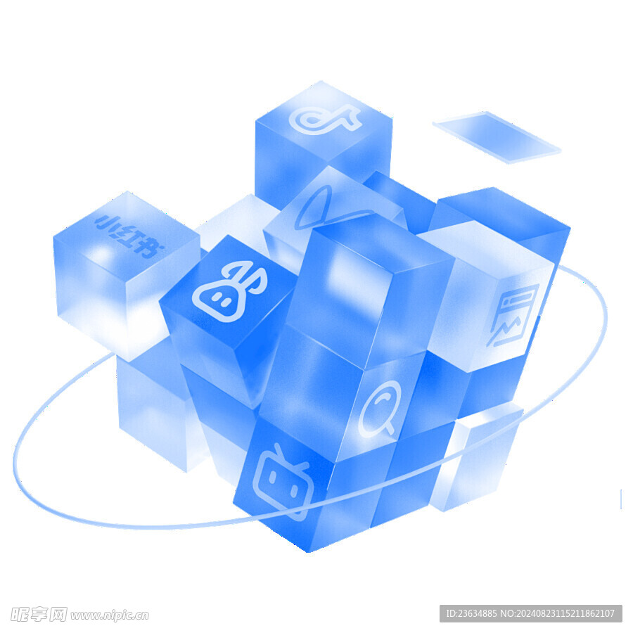 3D质感 科技图标