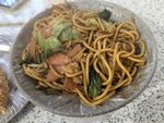 鸡蛋火腿肠炒面