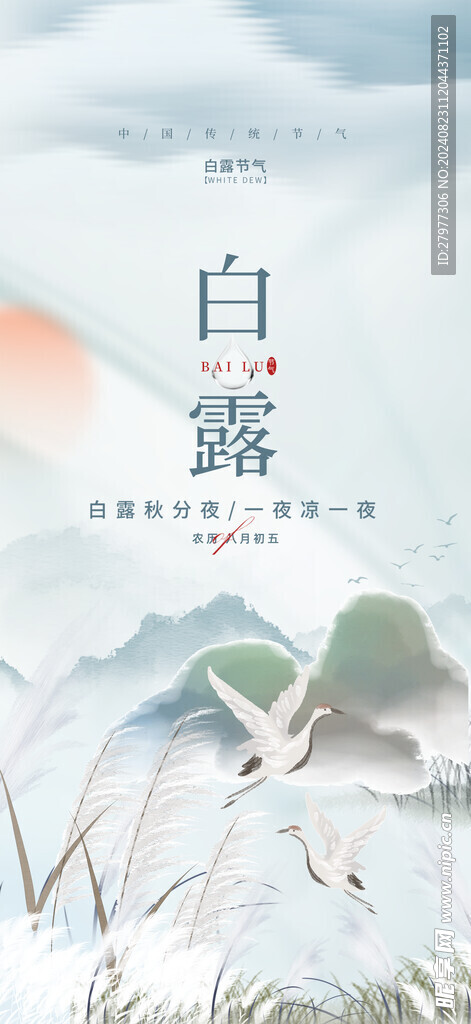 二十四节气白露海报