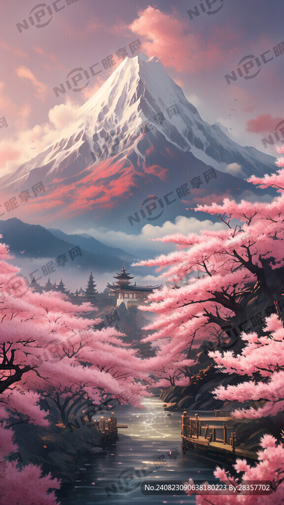 樱花富士山