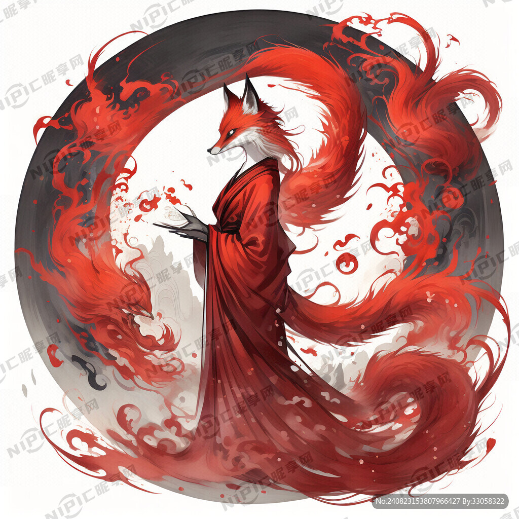魅惑   狐狸   红色  女