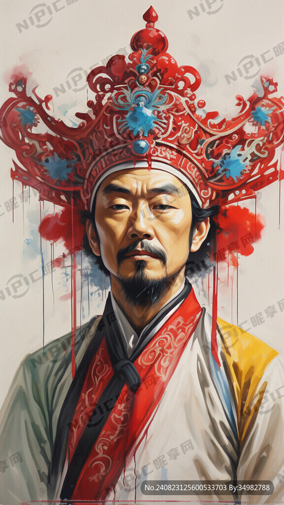 紫金冠 京剧 诸葛亮 正面